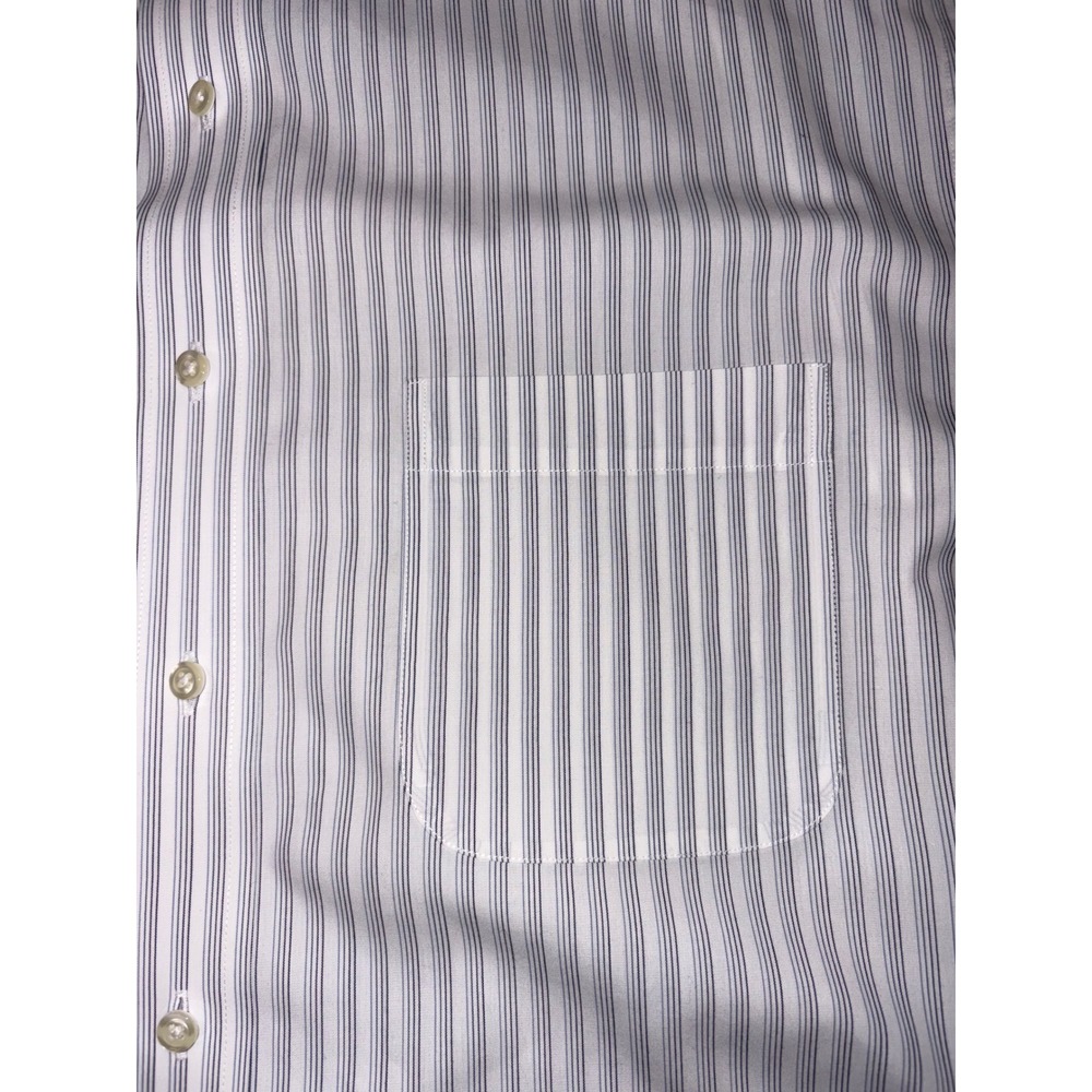 JOS‎ A BANK Traveler's Collection Tailored Fit Striped Dress Shirt 17 34 Men - Picture 2 of 8